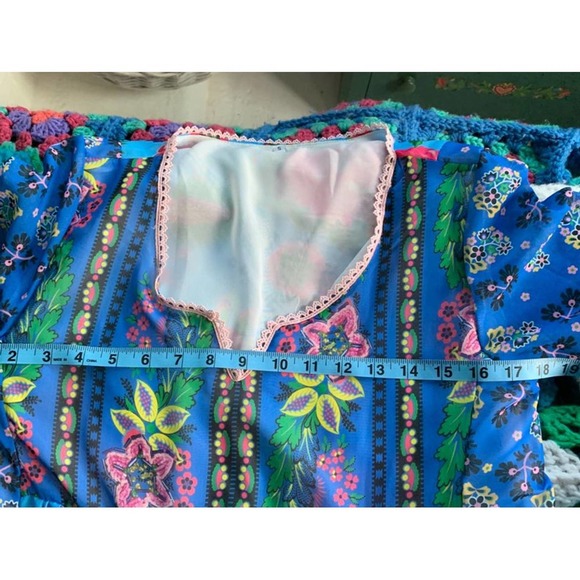 NEW IBIZA HIPPIE FLORAL PATCHWORK DRESS - Picture 5 of 8